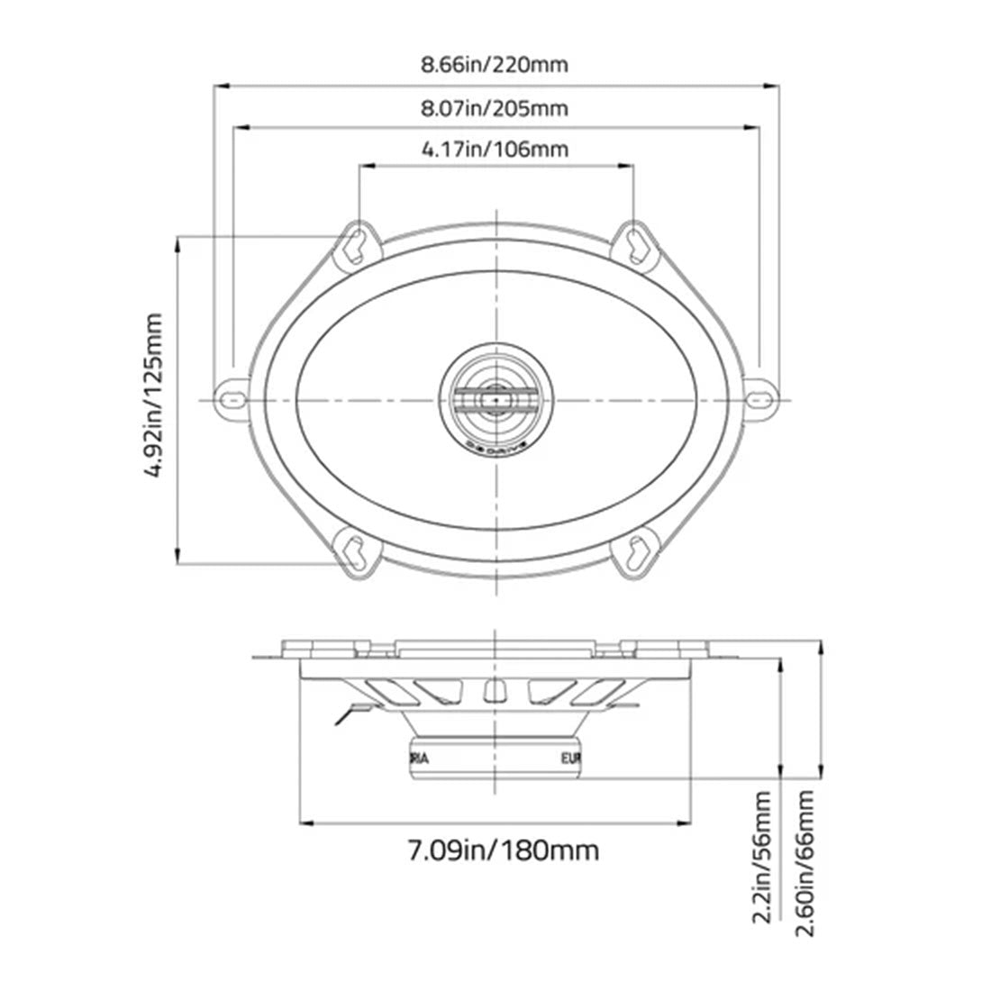 Euphoria ES3-57 5"×7" 2-Way Loudspeaker - 1 Pair
