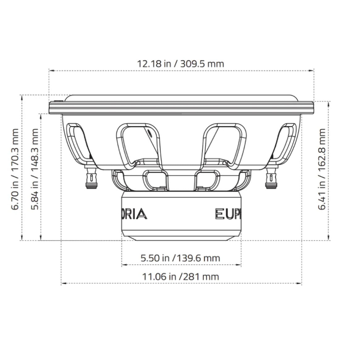 Euphoria EW3-12D4 12" 4-Ohm DVC Subwoofer - Each