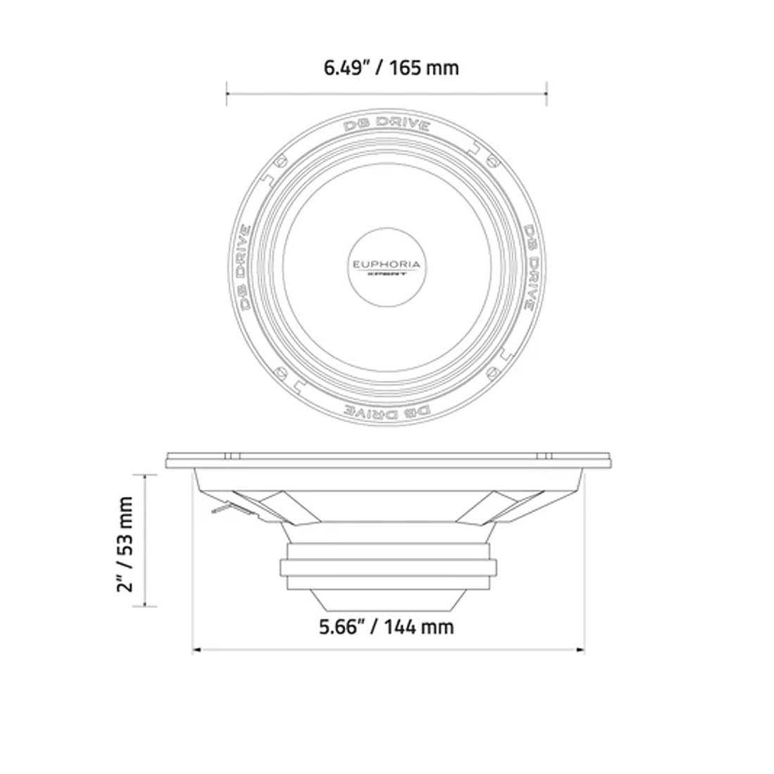 Euphoria EXM6NSB XPERT 6.5" 4-Ohm NEO Sealed Back Midrange Speaker - Each
