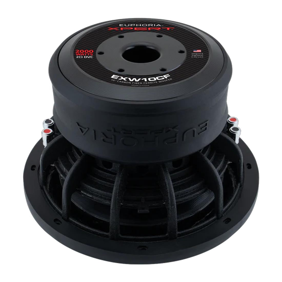 Euphoria XPERT EXW10CF 10" 2-Ohm Carbon Fiber DVC Subwoofer - Each