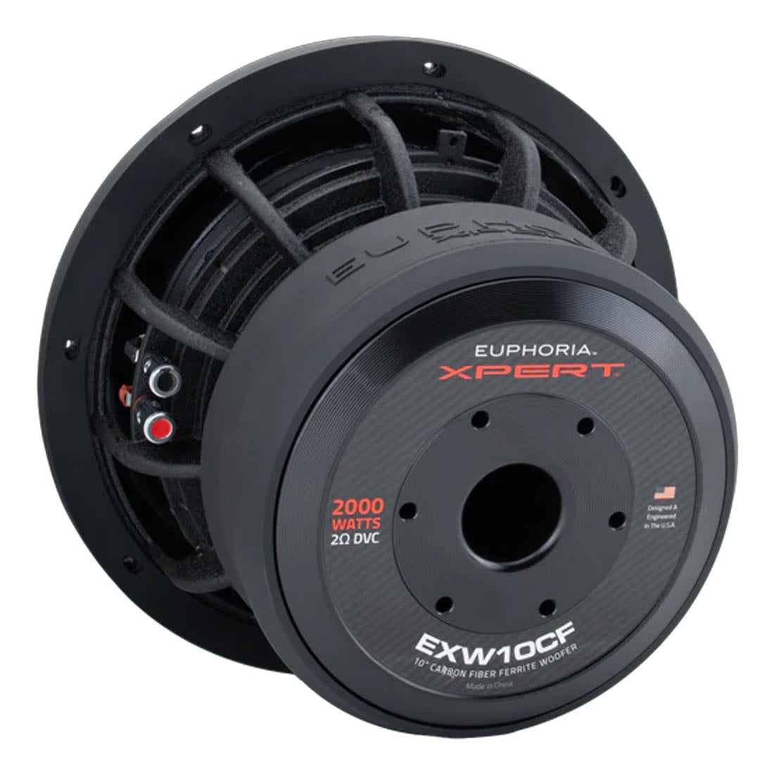 Euphoria XPERT EXW10CF 10" 2-Ohm Carbon Fiber DVC Subwoofer - Each