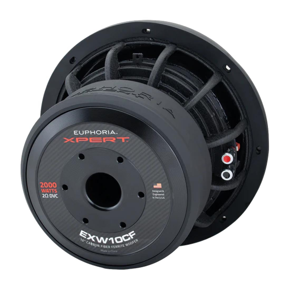 Euphoria XPERT EXW10CF 10" 2-Ohm Carbon Fiber DVC Subwoofer - Each