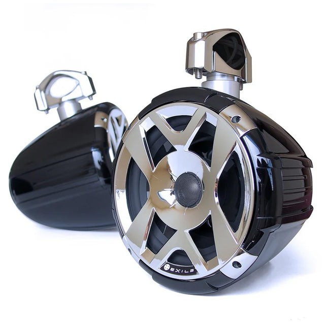 Exile Audio SXT9Q 9" Marine Surf Tower Speakers - Black - Pair