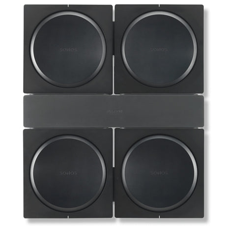 Flexson FLXSAWX4WM1021 Wall Mount for 4 Sonos AMPs - Black