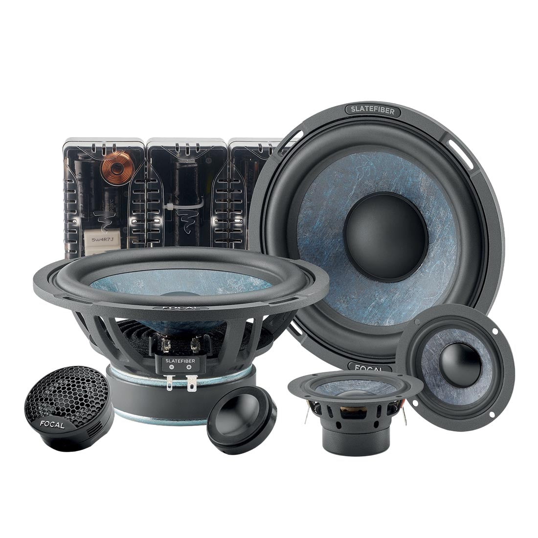 Focal 165 SF3 Slatefiber 6.5" 3-Way Component Speaker System (165SF3)