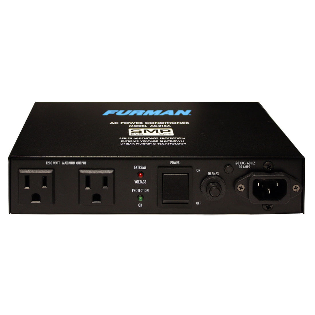 Furman AC-215A 10 Amp 2 Outlet Compact Power Conditioner