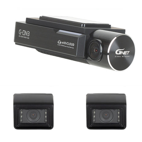 GNET G-ON3T2 3 Channel HDR 1440p Dash Cam with 1080p Exterior IR Right and Left