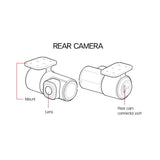 GNET G-ONW 2-Channel 1080p Front & Rear Dash Cam with HDR & 1.9" LCD Screen