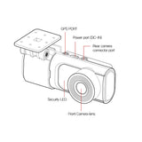 GNET G-ONW 2-Channel 1080p Front & Rear Dash Cam with HDR & 1.9" LCD Screen