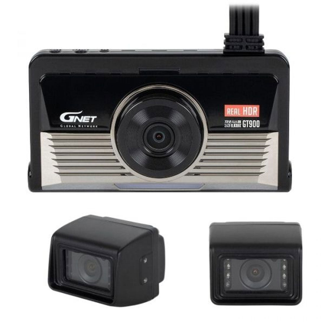 GNET GT900 3CH/4CH HDR Dash Cam: 1080p Front + 720p Right/Left IR Cameras