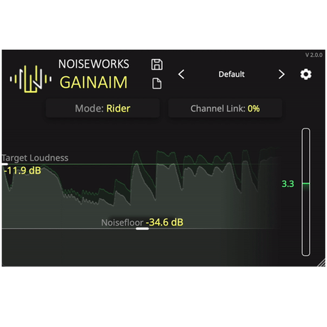 NoiseWorks Audio GainAim Vocal Rider Plugin with Real-Time Volume Adjustment