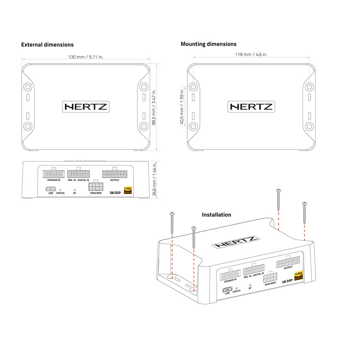 HERTZ S8DSP ULTRA COMPACT DIGITAL INTERFACE PROCESSOR