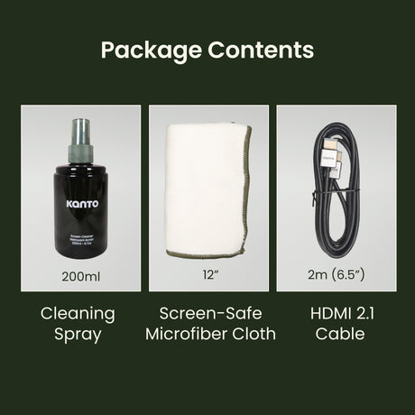 Kanto HT6-KIT Screen Cleaning Kit with 6.5' HDMI 2.1 Cable