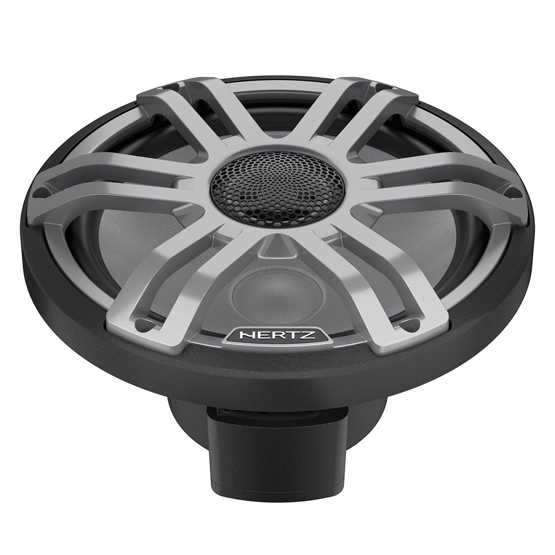 Hertz HMX8.8S-LD-G.2 8.8" Marine Speakers with RGB LED Lights and Grey Grilles - Black - Pair