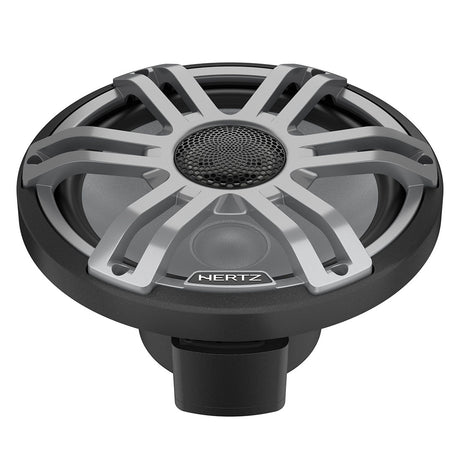 Hertz HMX8.8S-LD-G.2 8.8" Marine Speakers with RGB LED Lights and Grey Grilles - Black - Pair