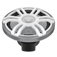 Hertz HMX8.8S-LD-SW.2 8.8" Marine Speakers with RBG LED Lights and White Grilles - Silver - Pair