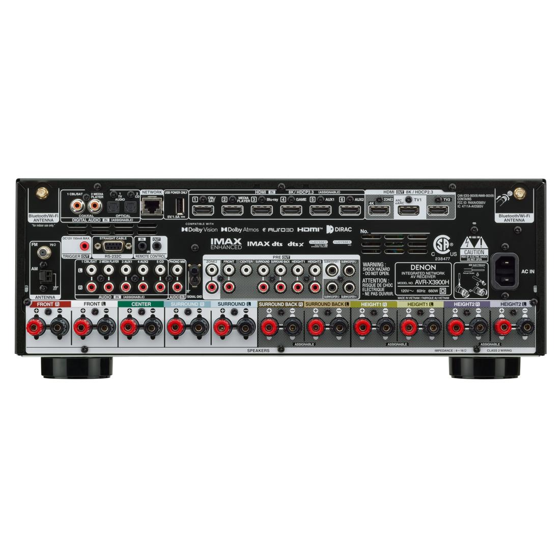 Denon AVR-X3900H 9.4 Ch. 105W Receiver
