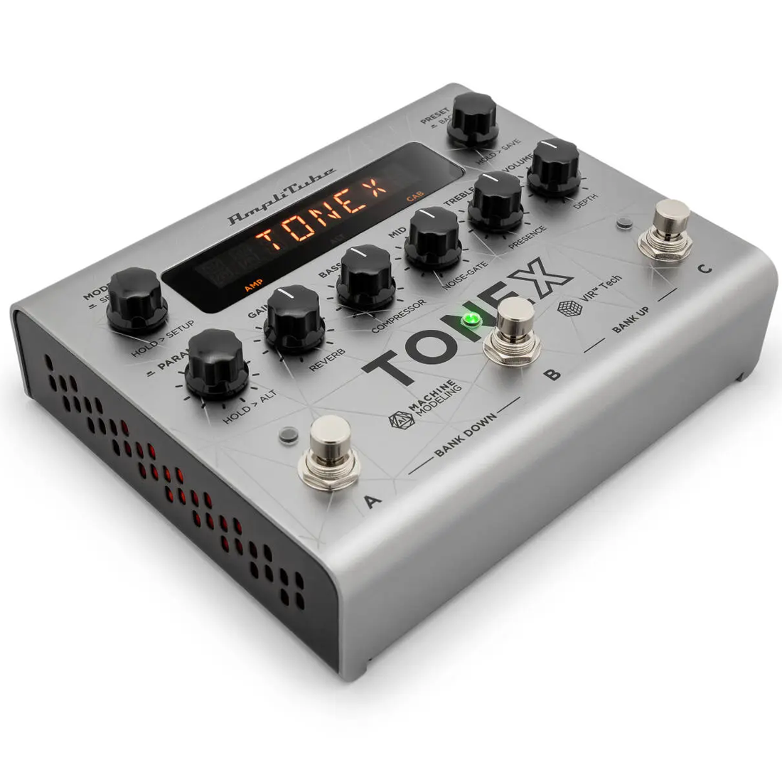 IK Multimedia TONEX Pedal Bass Edition Amp Modeler with 150 Tone Models - Silver