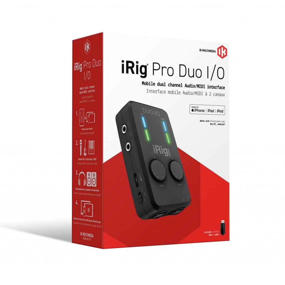 IK Multimedia iRig Pro Duo I/O 2-Channel Audio/MIDI Interface (1141108)