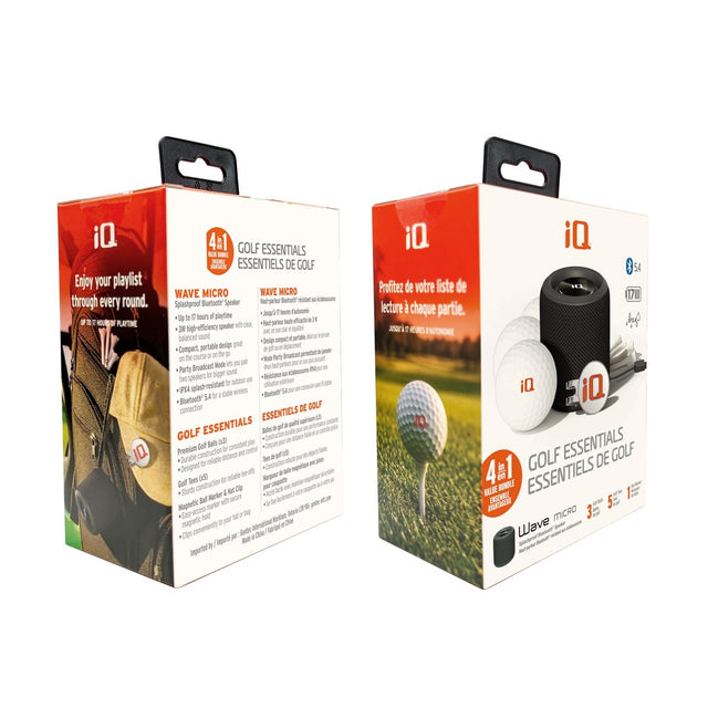 iQ IQGFKIT Golf Essentials Bundle with Wave Bluetooth Speaker