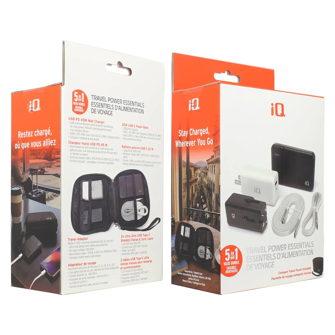 iQ IQTRKIT Travel Power Essentials Bundle with 5000mAh Power Bank