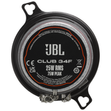 JBL Club 34F 3.5" 2-Way Car Speakers with Plus One Woofer Cones - Black - Pair
