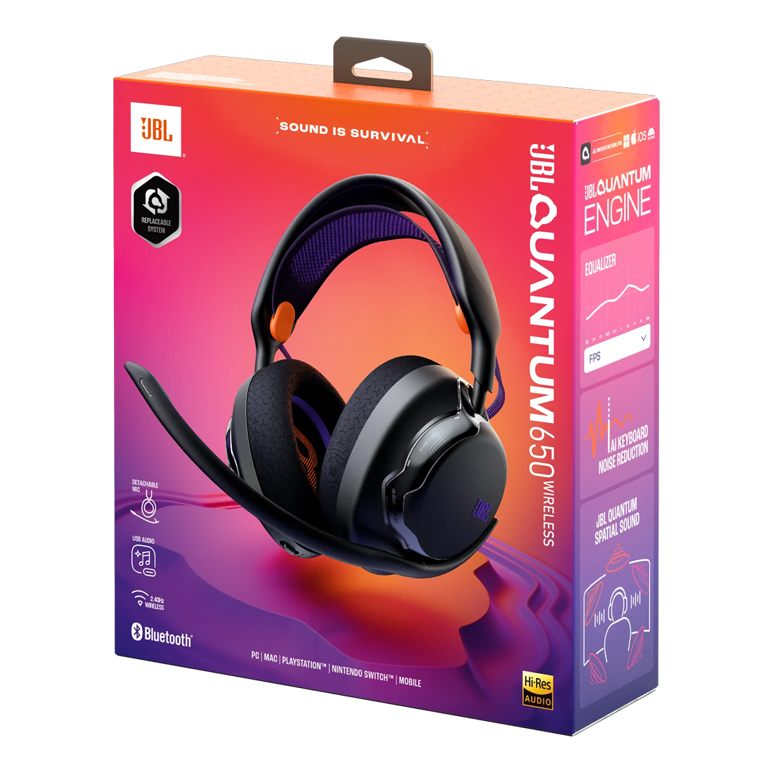 JBL Quantum 650X Wireless Gaming Headset with Quantum Spatial Sound