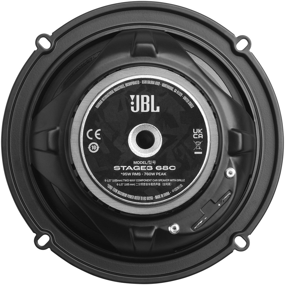 JBL STAGE3 68C - Black - Back image number null