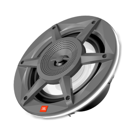 JBL Stadium Marine 62 6.5" Coaxial Speakers with RGB Lighting - Gray