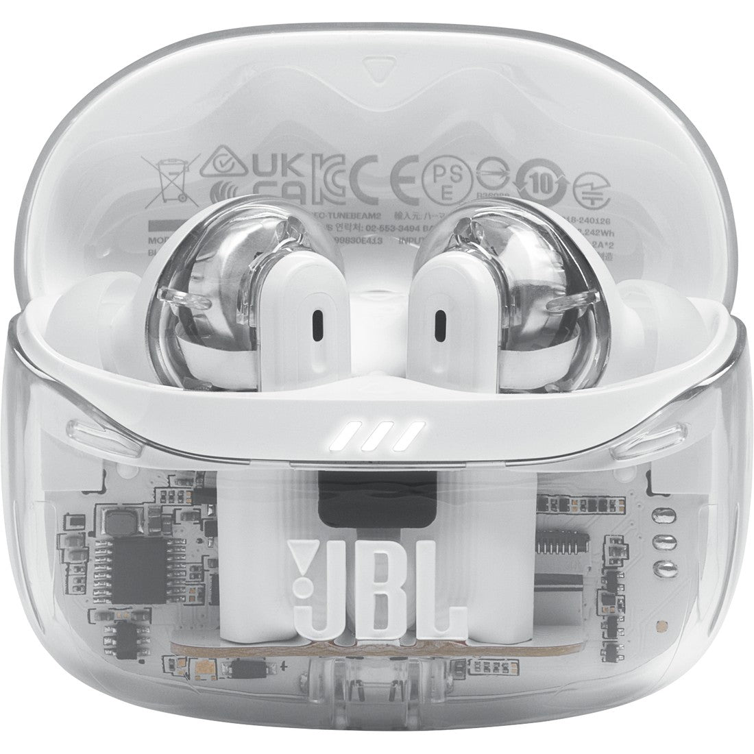 JBL Tune Beam 2 Ghost Edition - Ghost White - True Wireless Noise Cancelling Earbuds - Detailshot 1