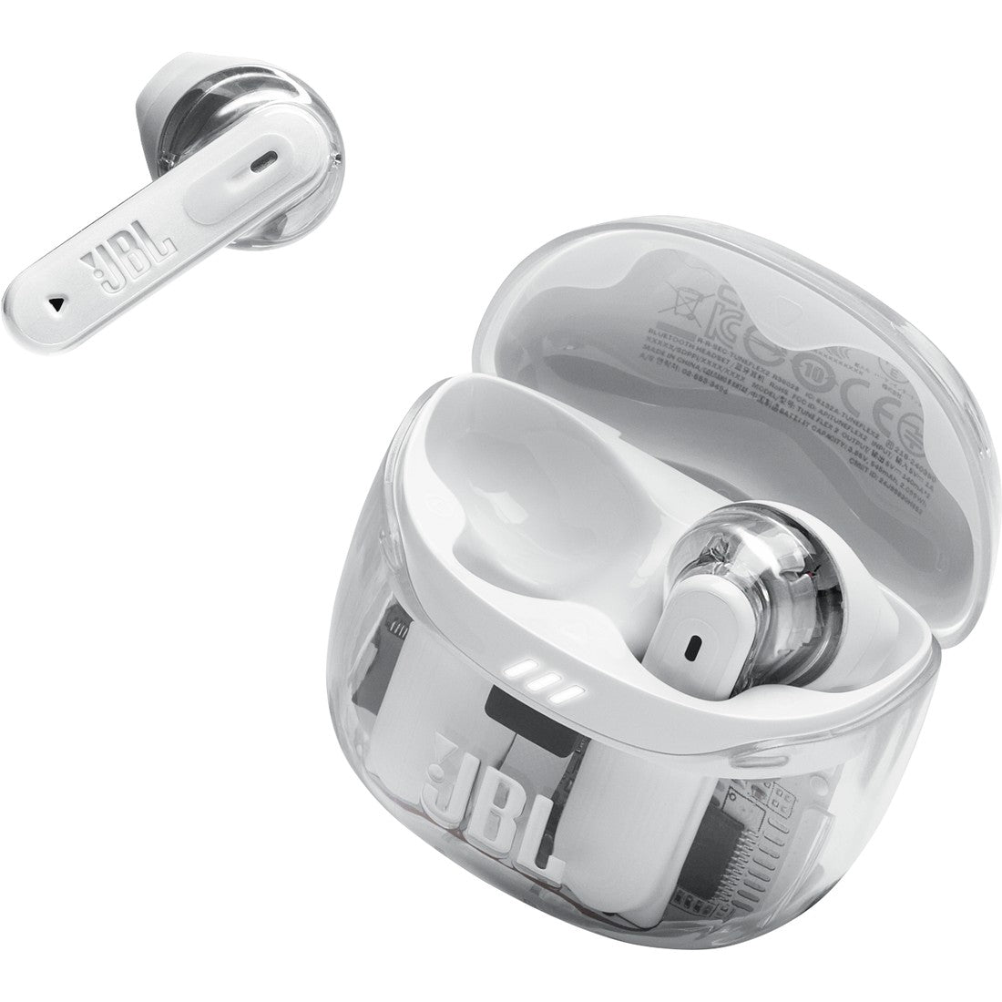 JBL Tune Flex 2 Ghost Edition - Ghost White - True Wireless Noise Cancelling Earbuds - Detailshot 2
