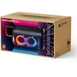 Box packaging of a JBL PartyBox 520 with colorful design and product image.