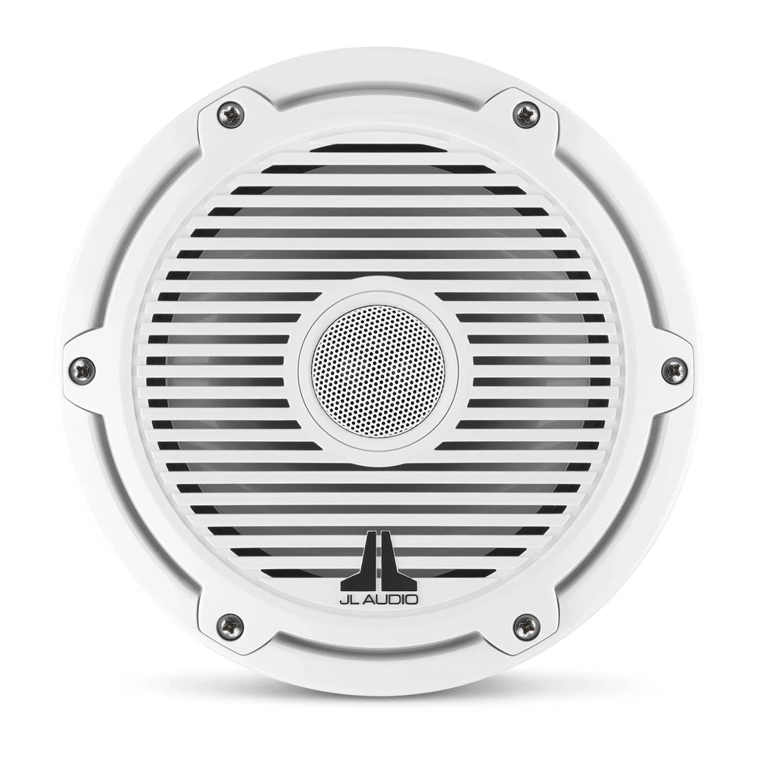 JL Audio M6-770X-C-3Gw 7.7" Marine Coaxial Speakers with Gloss White Classic Grille and Mesh Tweeter - Pair - #93688