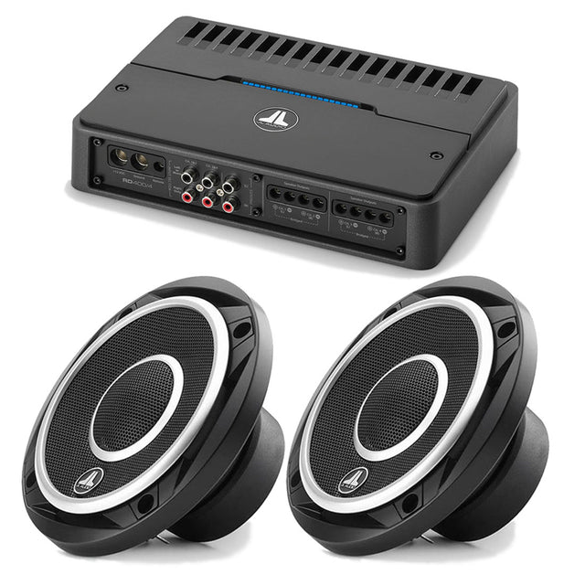 JL Audio RD400/4 4 Ch. Amplifier | C2-400X 4" Coaxial Speakers - Bundle - #98621 | #99612