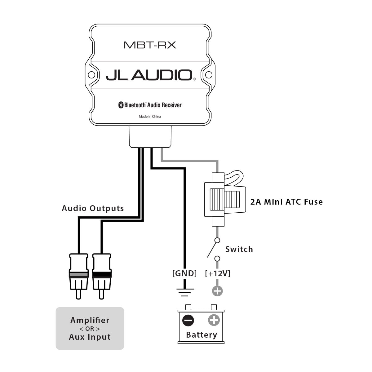 JL Audio MBT-RX Drawing