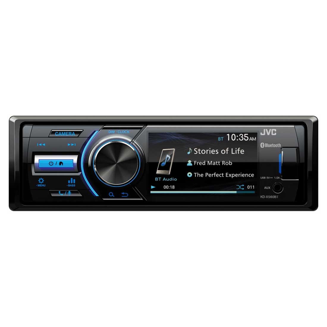 JVC KD-X560BT Bluetooth Marine/Motorsports Digital Media Receiver