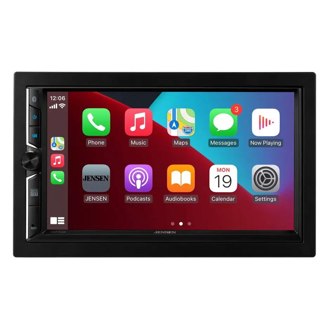 Jensen CAR723W-CAM 7" Double-DIN Digital Multimedia Receiver with License Plate Backup Camera