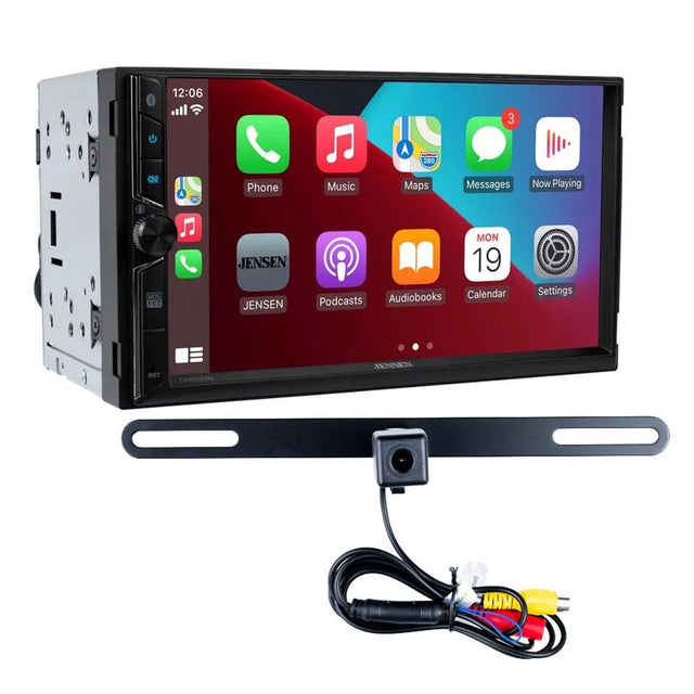 Jensen CAR723W-CAM 7" Double-DIN Digital Multimedia Receiver with License Plate Backup Camera