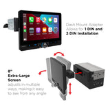 Jensen CAR813 8" Floating Digital Mechless Multimedia Receiver with Apple CarPlay and Android Auto