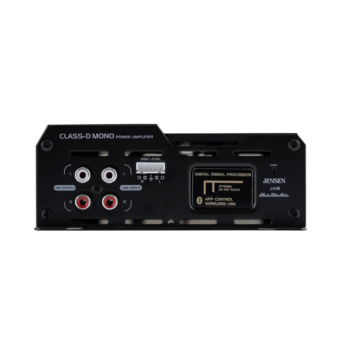 Jensen JA1B 595W Compact Class D Mono Subwoofer Amplifier with Bluetooth App Control