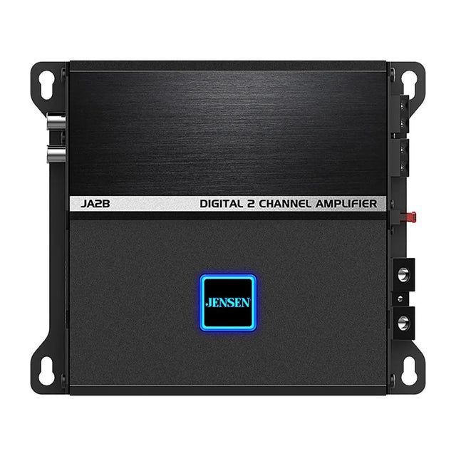 Jensen JA2B 225W Compact Class D 2-Channel Car Amplifier with Bluetooth App Control