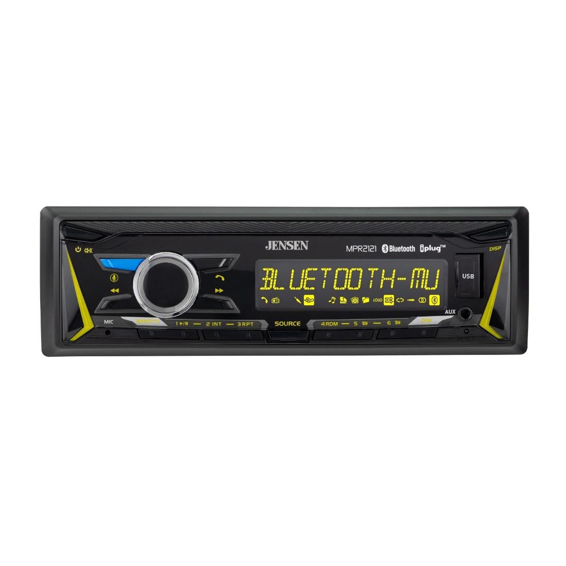 Jensen MPR2121 Single DIN Mechless Receiver with Bluetooth and Custom RGB Colours