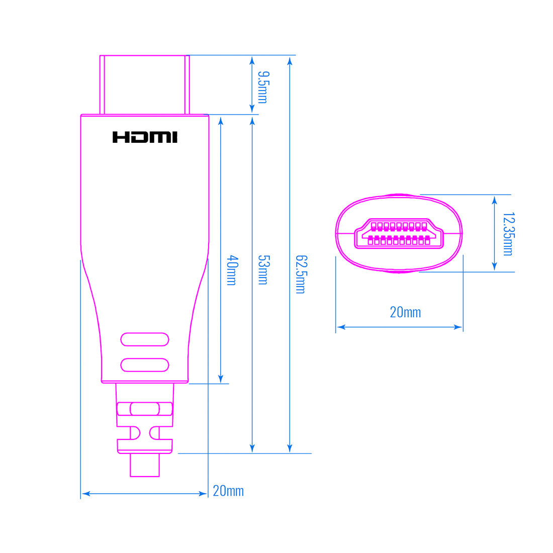 Key Digital KDAOCH197P Plenum Active Optical HDMI Cable – 197FT