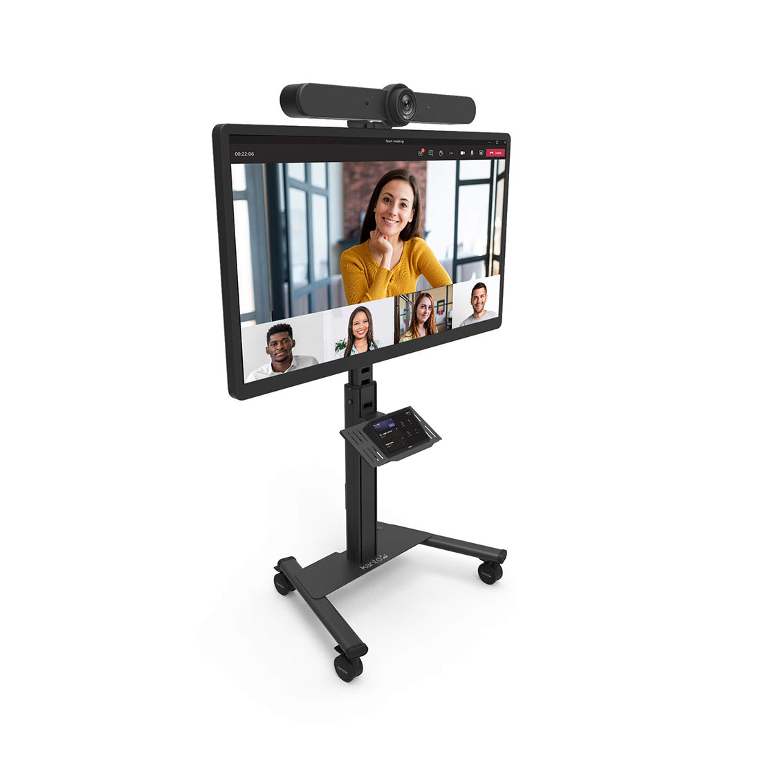 Kanto MPC77 Rolling AV Cart Compatible with All-in-One Video Conferencing Systems