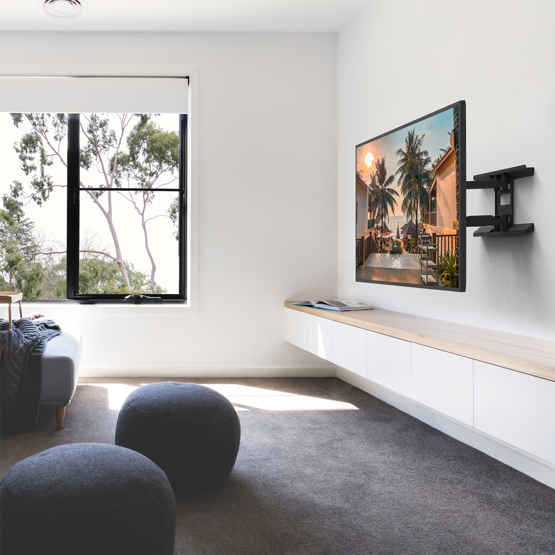 Kanto LX600SW Full Motion TV Mount for Metal Studs
