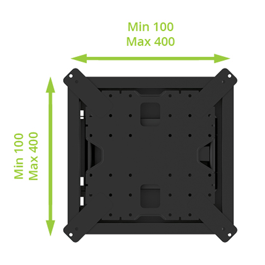 Kanto R400 Recessed In-Wall Full Motion TV Mount for 35–65 Inch TVs