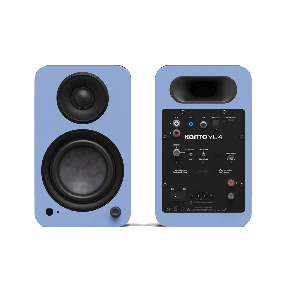 Kanto YU4 2nd Generation Powered Bookshelf Speakers with DSP - Pair
