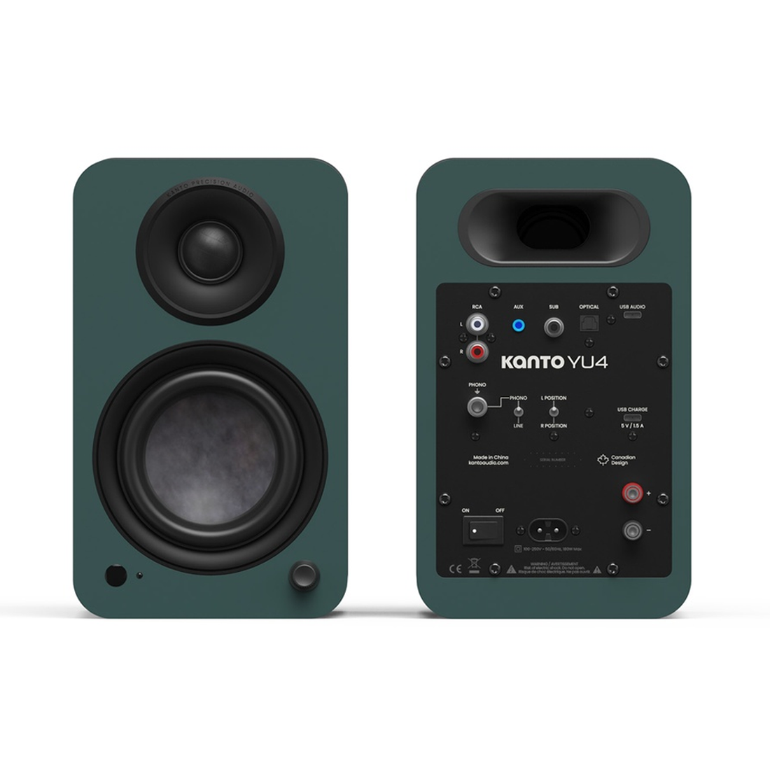 Kanto YU4 2nd Generation Powered Bookshelf Speakers with DSP - Pair