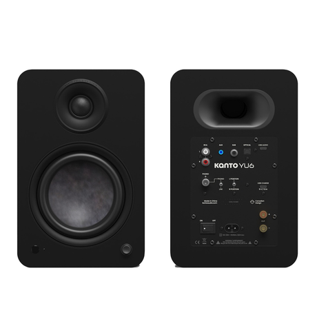 Kanto YU6 2nd Generation 200W Powered Bookshelf Speakers with USB-C - Pair