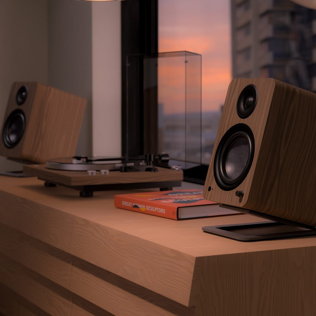 Kanto YU6 2nd Generation 200W Powered Bookshelf Speakers with USB-C - Pair